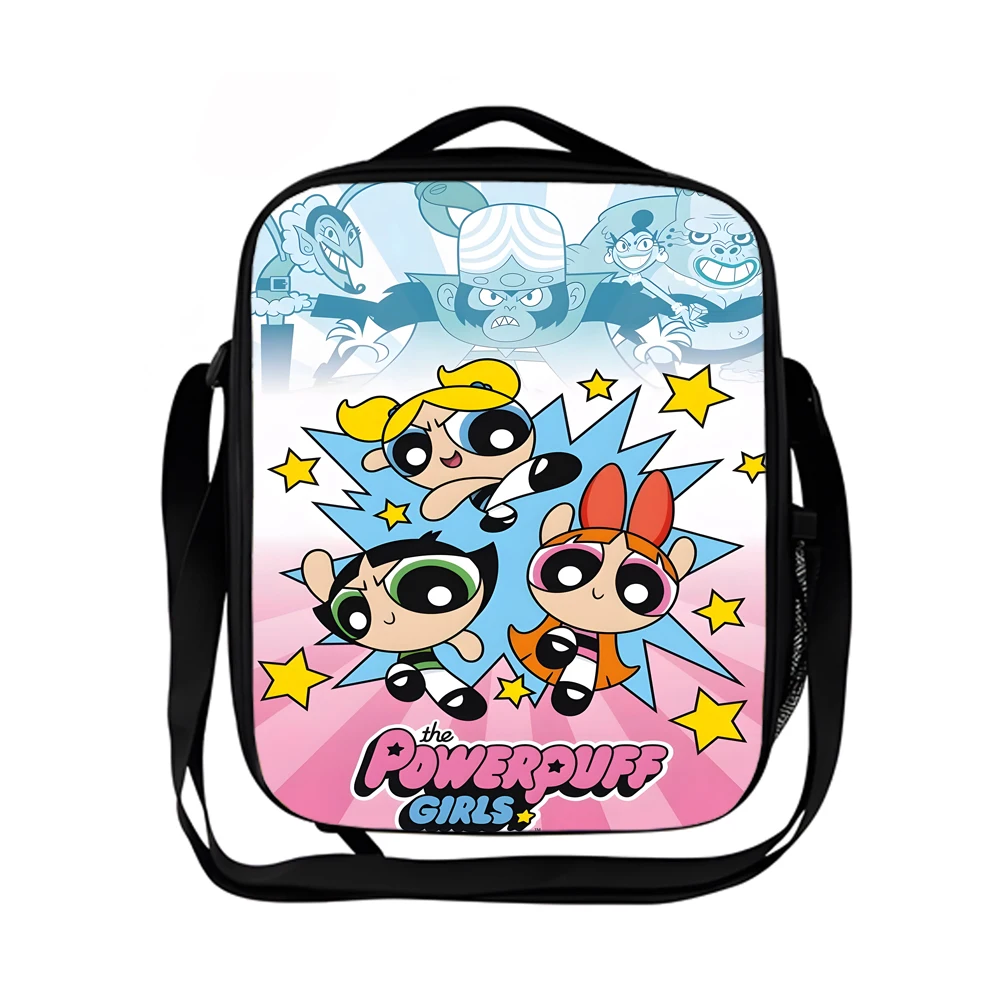 The Powerpuff Girls Printed Polyester Kawaii Lunch Bag