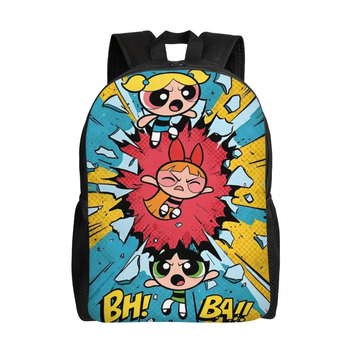 The Powerpuff Girls Kawaii Canvas Student Backpack