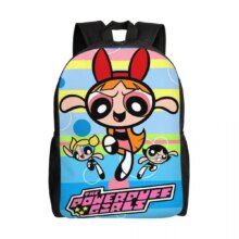 Anime The Powerpuff Girls Polyester Kawaii Schoolbag Anime The Powerpuff Girls Polyester Kawaii Schoolbag