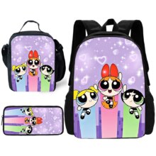 3Pcs/Set The Powerpuff Girls Kawaii Character Backpack 3Pcs/Set The Powerpuff Girls Kawaii Character Backpack