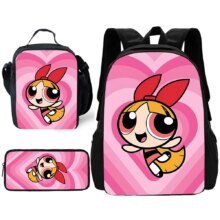 3Pcs/Set The Powerpuff Girls Kawaii Blossom Backpack 3Pcs/Set The Powerpuff Girls Kawaii Blossom Backpack