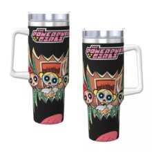 Stainless Steel Tumbler The Powerpuff Girls Monsters Mugs With Straws Camping Cold Drink Water Bottle Insulated 40oz Coffee Mug Stainless Steel Tumbler The Powerpuff Girls Monsters Mugs With Straws Camping Cold Drink Water Bottle Insulated 40oz Coffee Mug