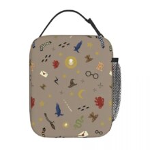Kawaii Harry Potter Hallows Pattern Insulated Lunch Bag Kawaii Harry Potter Hallows Pattern Insulated Lunch Bag