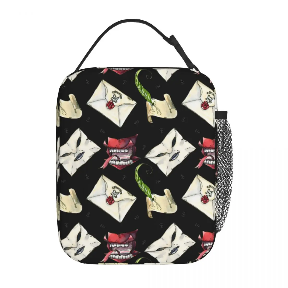 Kawaii Harry Potter Pattern Polyester Insulated Lunch Bag