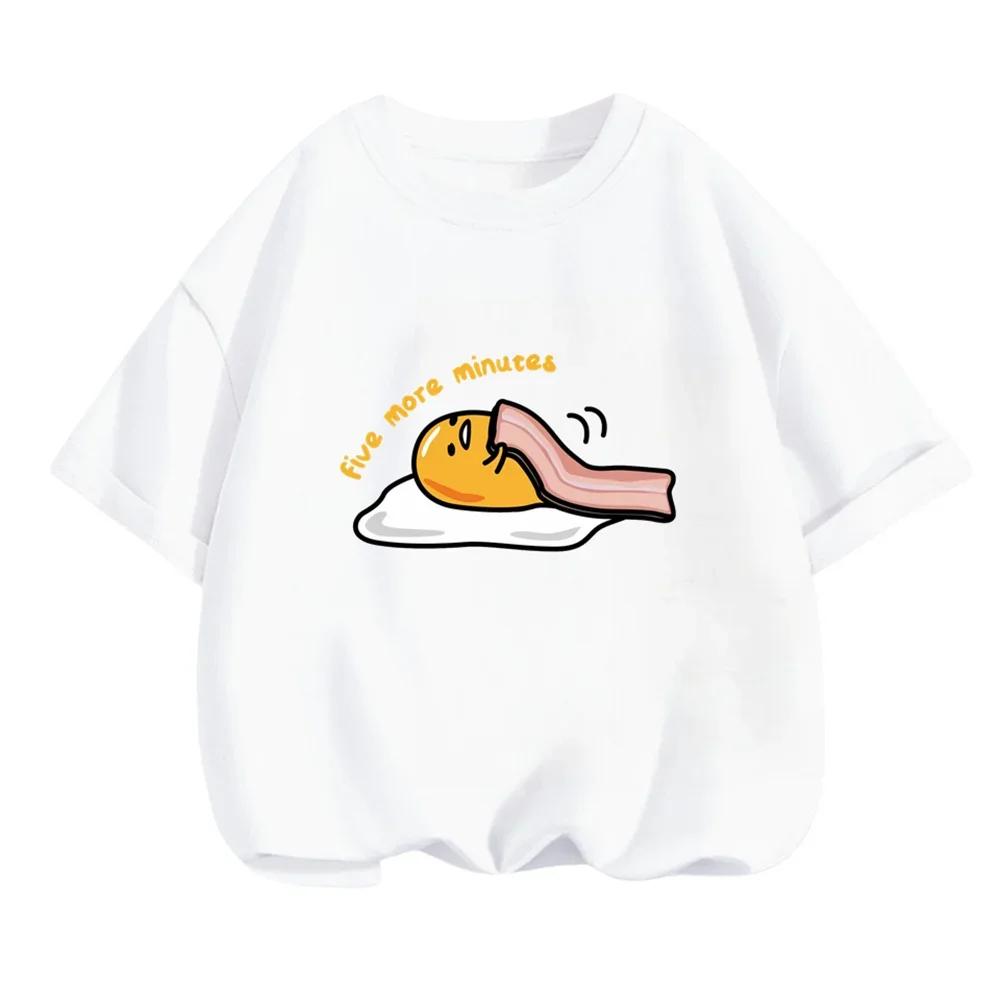 Kawaii Sanrio Gudetama Polyester T-Shirt
