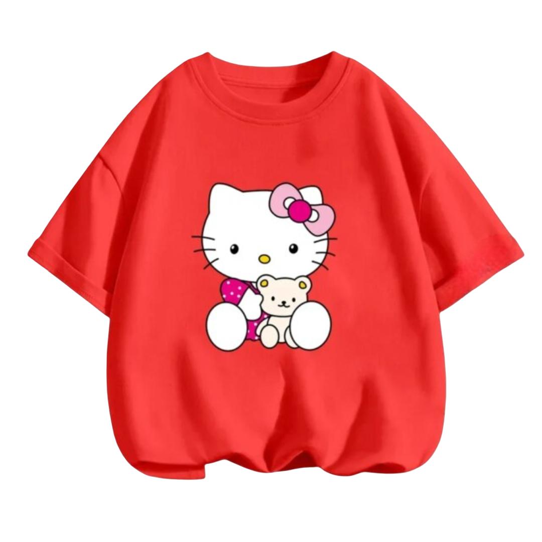 Kawaii Cartoon Hello Kitty Short Sleeve T-Shirt