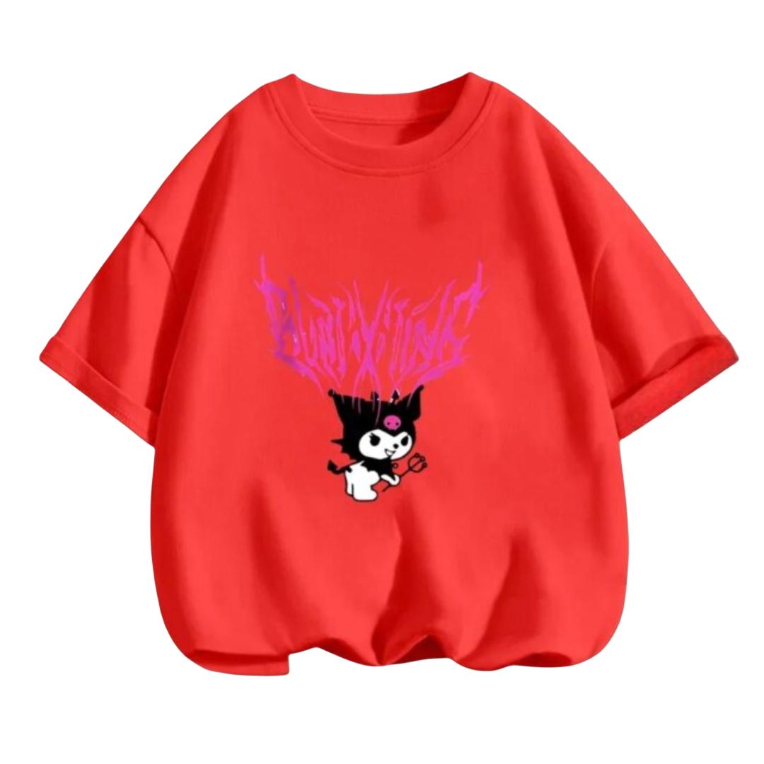 Kawaii Cartoon Sanrio Kuromi Short Sleeve T-Shirt