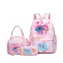 3Pcs/Set Stitch Printed Backpack For Student 3Pcs/Set Stitch Printed Backpack For Student