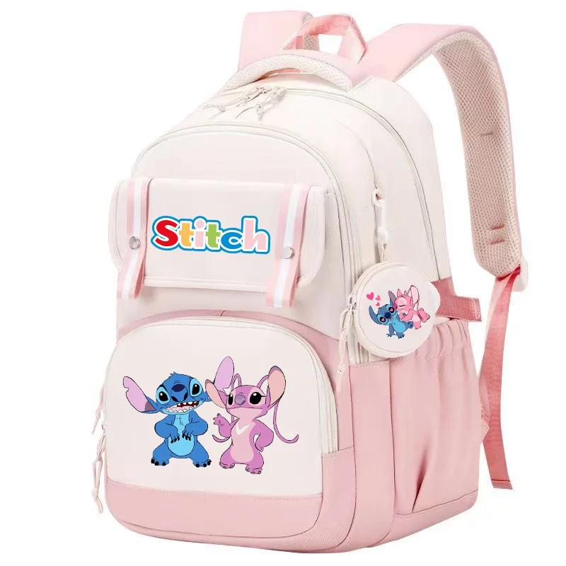 Kawaii Stitch And Angel School Bag For Student