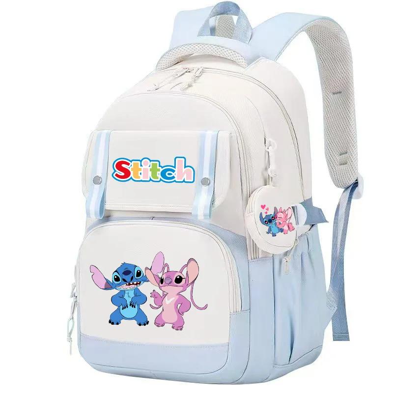 Kawaii Stitch And Angel School Bag For Student
