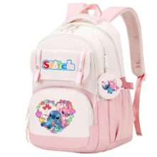 Kawaii Stitch And Angel Printed Backpack For Student Kawaii Stitch And Angel Printed Backpack For Student