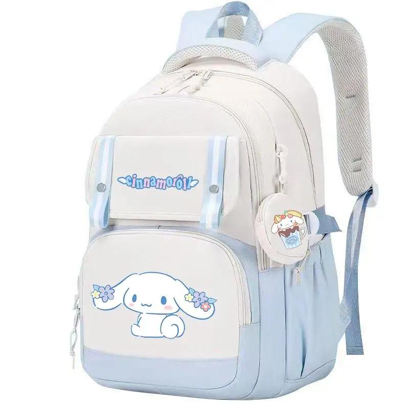 Kawaii Sanrio Cinnamoroll Cartoon School Bag With Coin Purse Kawaii Sanrio Cinnamoroll Cartoon School Bag With Coin Purse