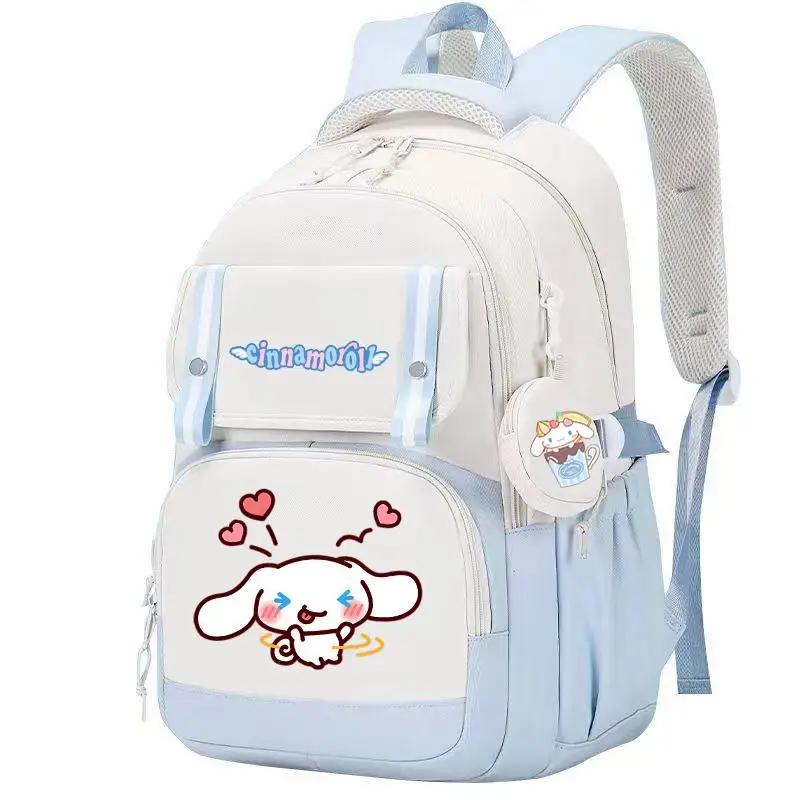 Kawaii Sanrio Cinnamoroll Cartoon Printed Backpack With Coin Purse