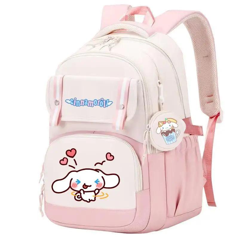 Kawaii Sanrio Cinnamoroll Cartoon Printed Backpack With Coin Purse