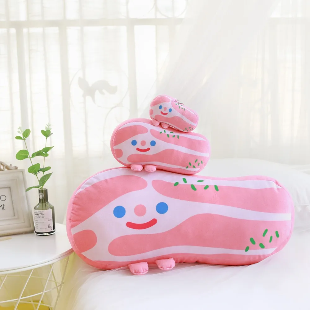 Kawaii Korean Pop Bacon Pork Belly Plush Pillow Toys For Kids Kawaii Korean Pop Bacon Pork Belly Plush Pillow Toys For Kids