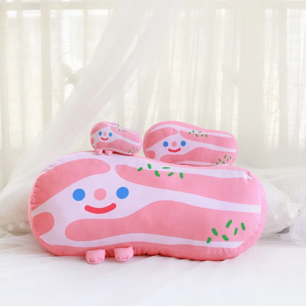 Kawaii Korean Pop Bacon Pork Belly Plush Pillow Toys For Kids Kawaii Korean Pop Bacon Pork Belly Plush Pillow Toys For Kids
