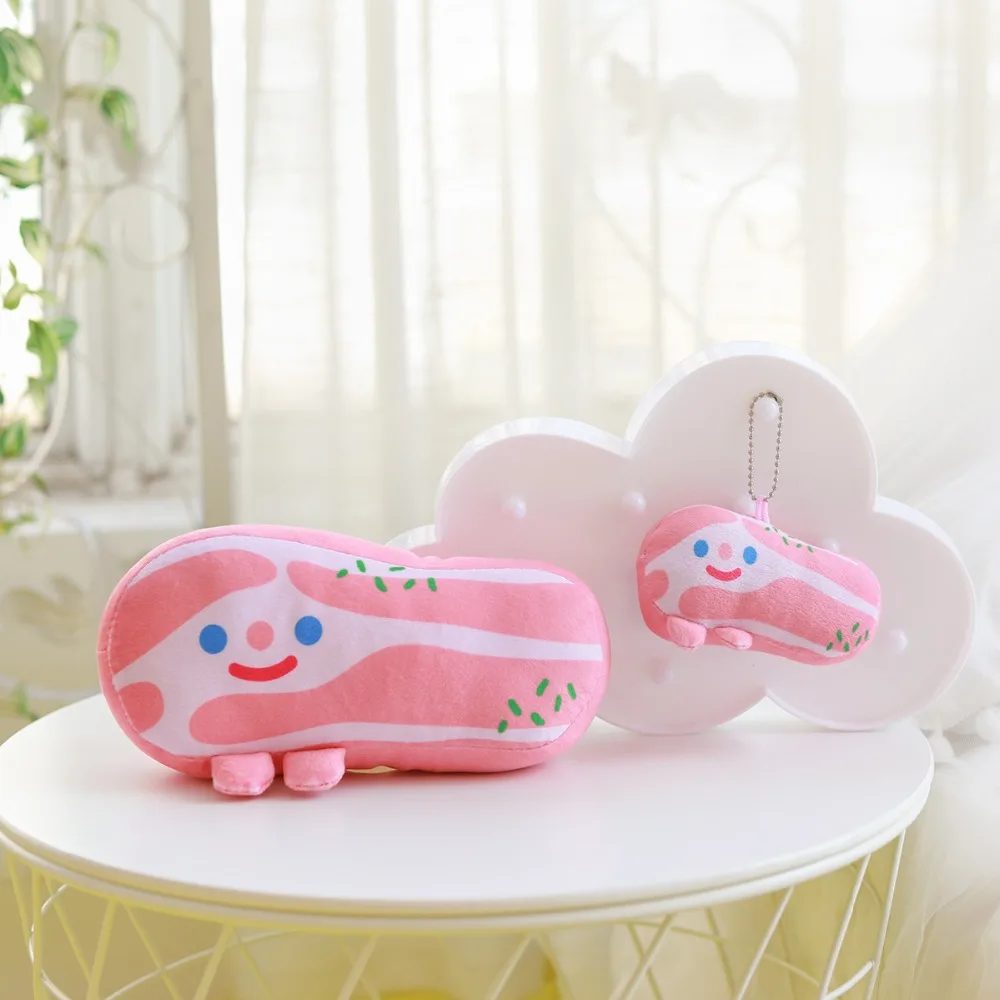 Kawaii Korean Pop Bacon Pork Belly Plush Pillow Toys For Kids Kawaii Korean Pop Bacon Pork Belly Plush Pillow Toys For Kids
