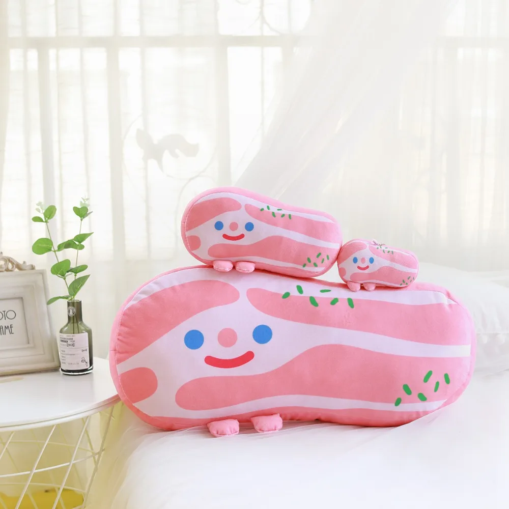 Kawaii Korean Pop Bacon Pork Belly Plush Pillow Toys For Kids Kawaii Korean Pop Bacon Pork Belly Plush Pillow Toys For Kids