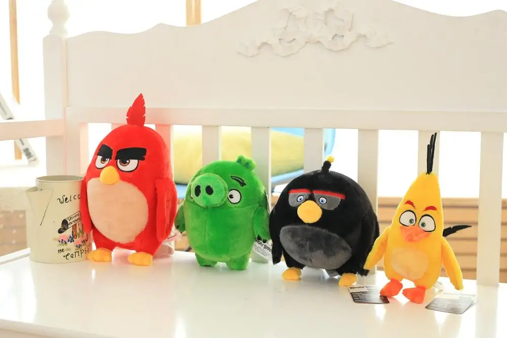 Anime Angry Red Bird Chuck Bomb Bad Piggies Plush Toy For Children