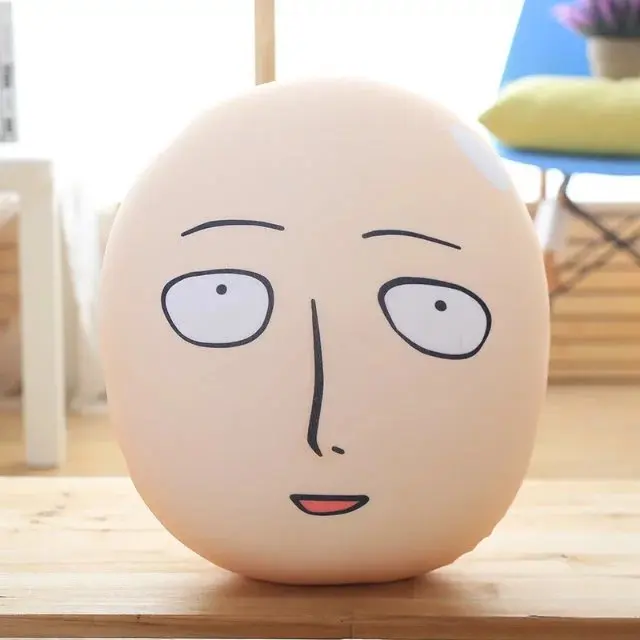 Anime The Strongest Bald Saitama Plush Pillow Doll