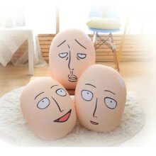 Anime The Strongest Bald Saitama Plush Pillow Doll Anime The Strongest Bald Saitama Plush Pillow Doll