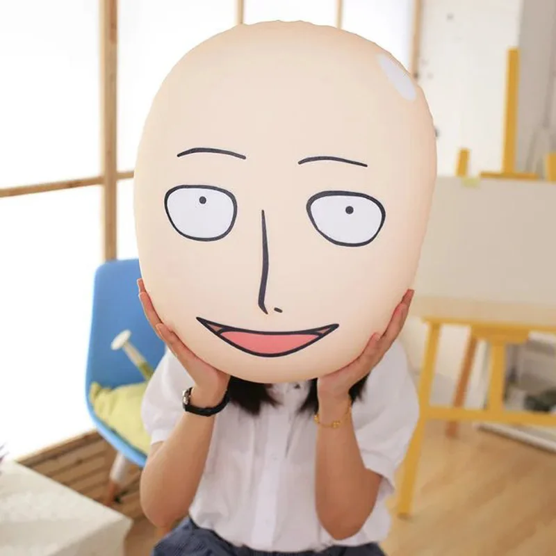 Anime The Strongest Bald Saitama Plush Pillow Doll