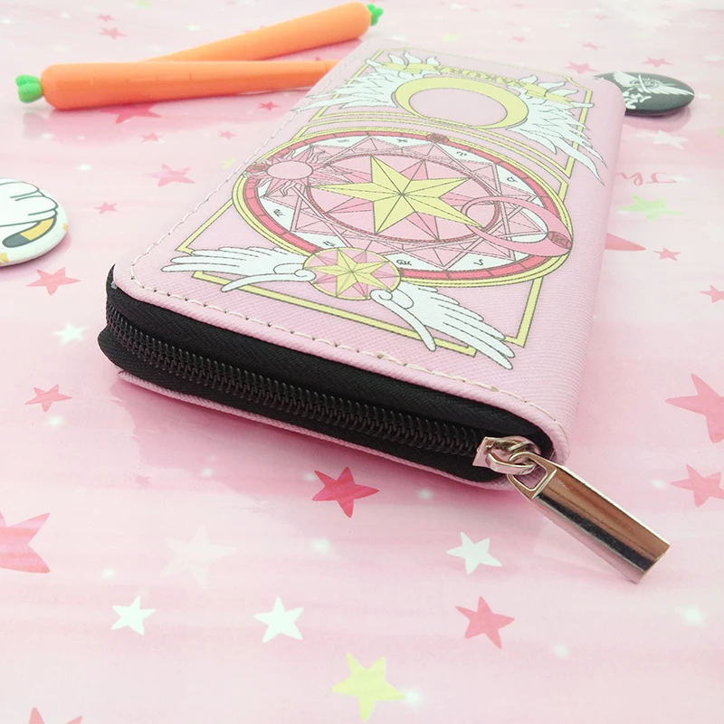 Anime Cardcaptor Sakura Kinomoto Long Leather Wallet Anime Cardcaptor Sakura Kinomoto Long Leather Wallet