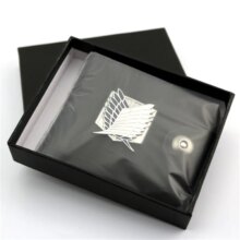 Anime Attack On Titan Wallet With Metal Logo Anime Attack On Titan Wallet With Metal Logo