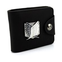 Anime Attack On Titan Wallet With Metal Logo Anime Attack On Titan Wallet With Metal Logo