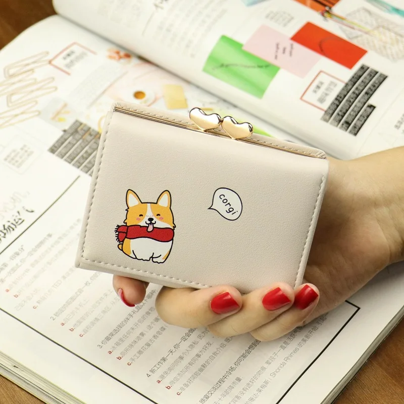 Cartoon Corgi Doge Printed Purse For Women