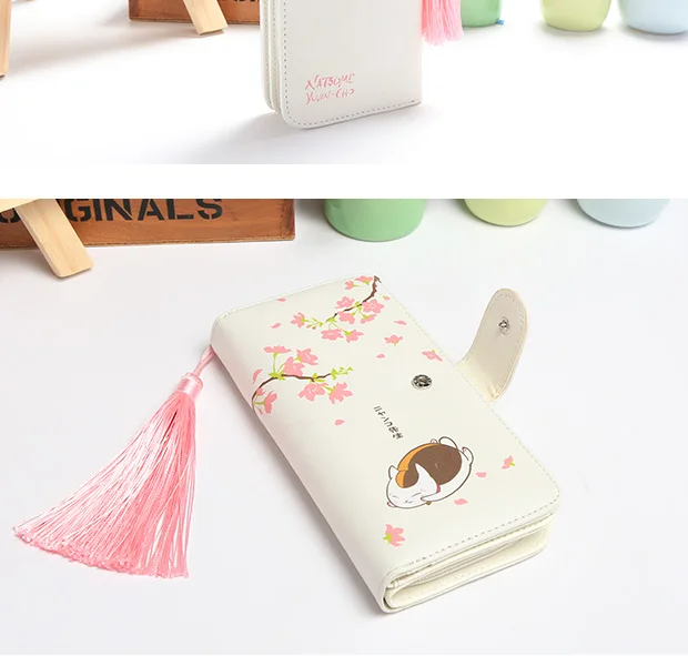 Anime Natsume Yuujinchou Zipper Long Purse For Female