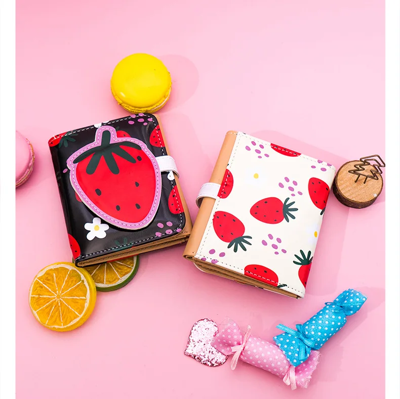 Kawaii Strawberry Prints Casual Wallet For Women