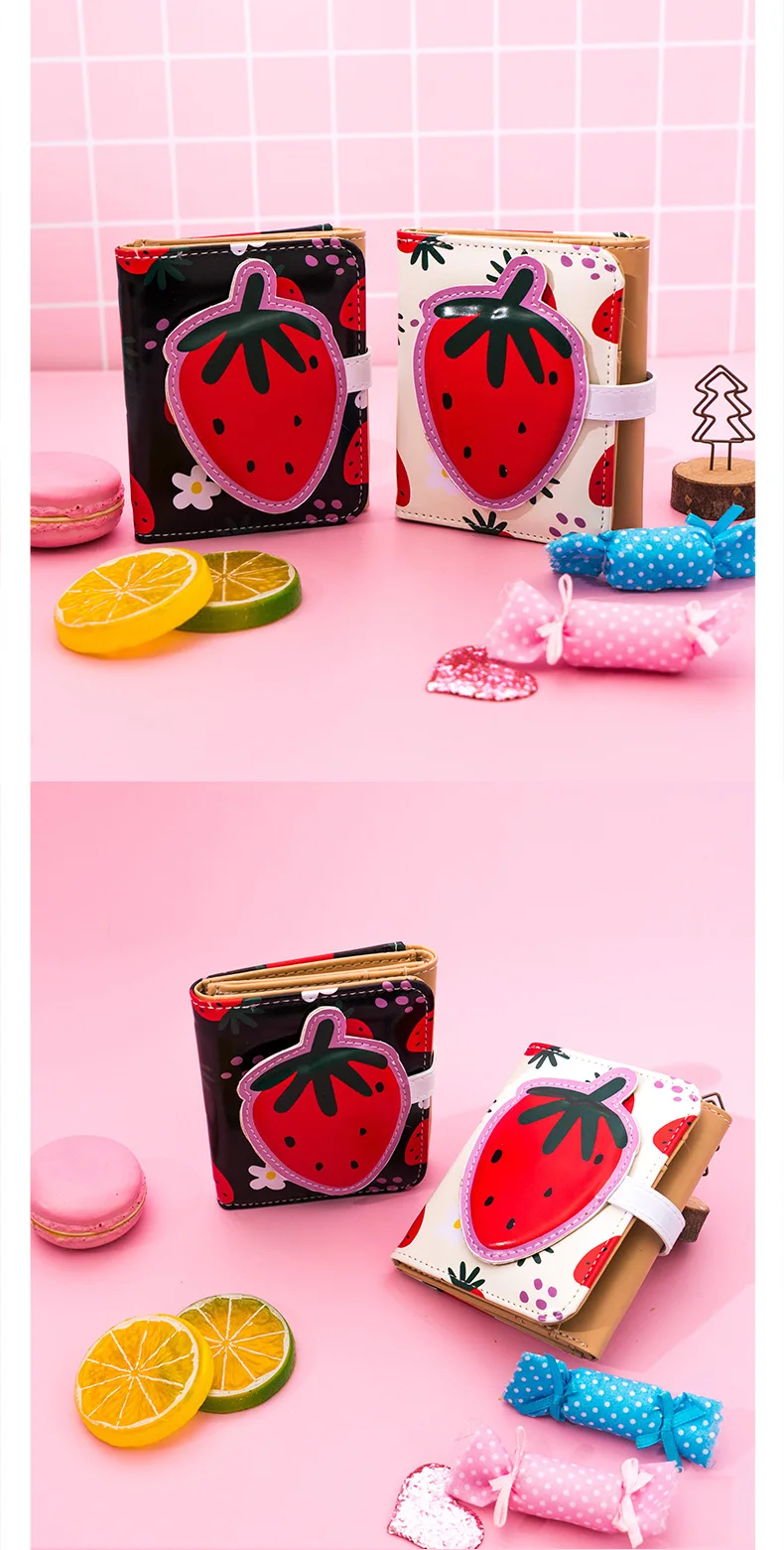 Kawaii Strawberry Prints Casual Wallet For Women