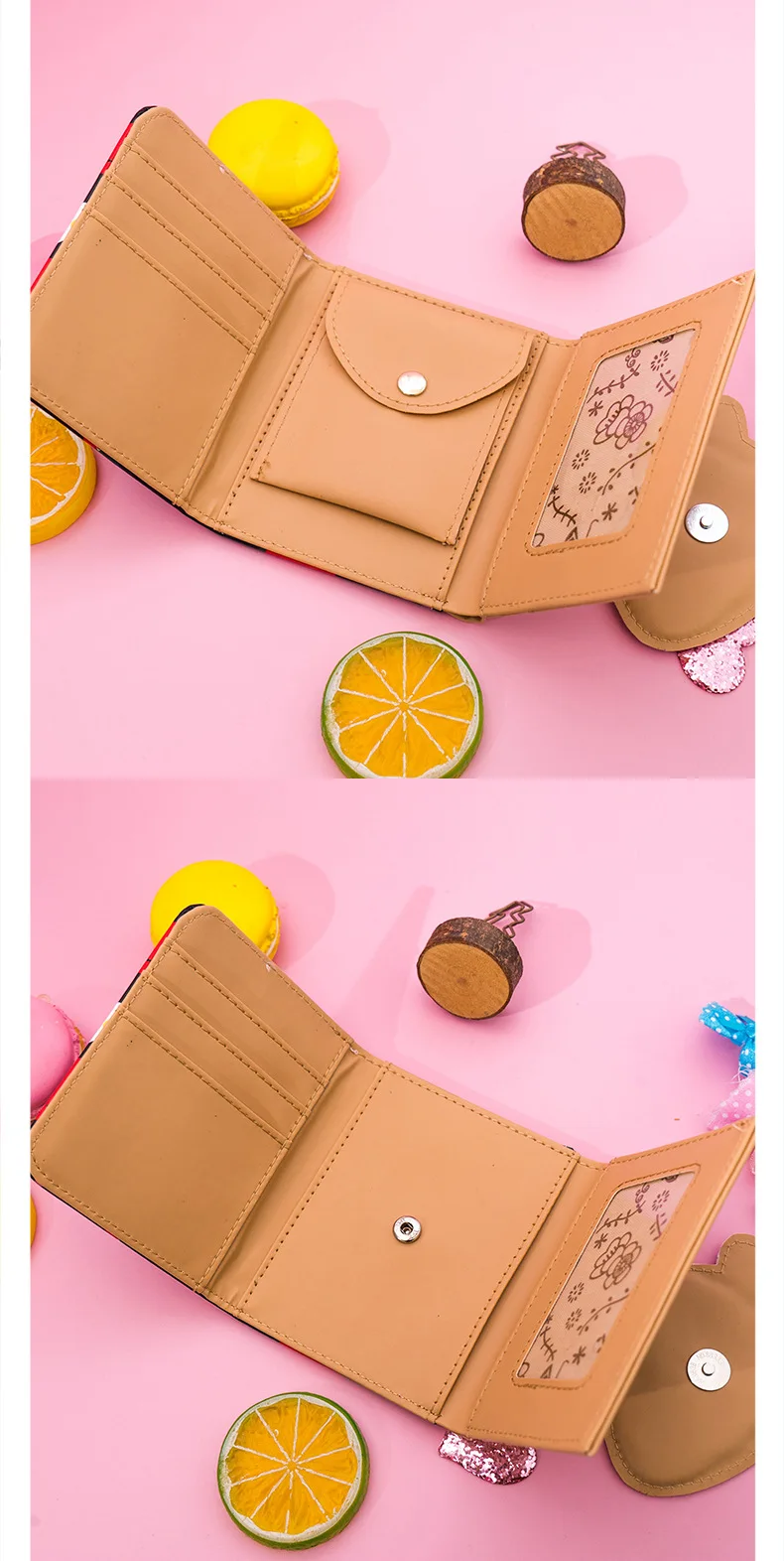 Kawaii Strawberry Prints Casual Wallet For Women