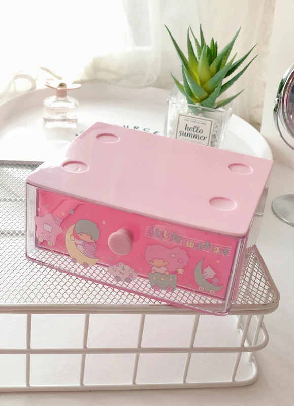 Anime My Melody Twins Stars Storage Cabinet Drawer - Pink