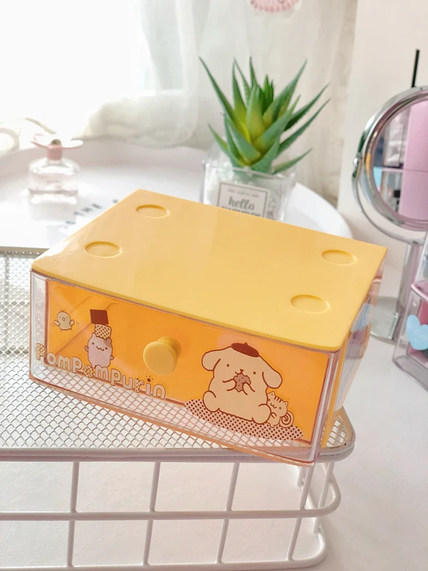 Anime My Melody Twins Stars Storage Cabinet Drawer - Yellow