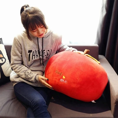 Kawaii Apple Banana Lemon Strawberry Pear Shape Plush Toy Fruit Cushion For Kids