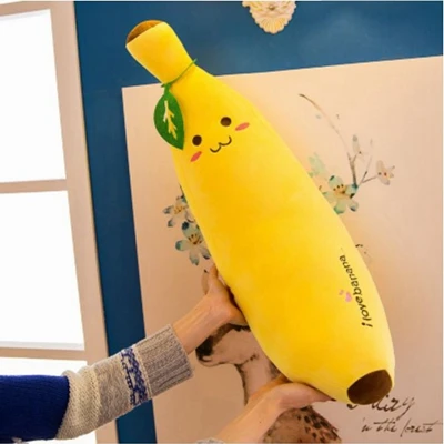 Kawaii Apple Banana Lemon Strawberry Pear Shape Plush Toy Fruit Cushion For Kids