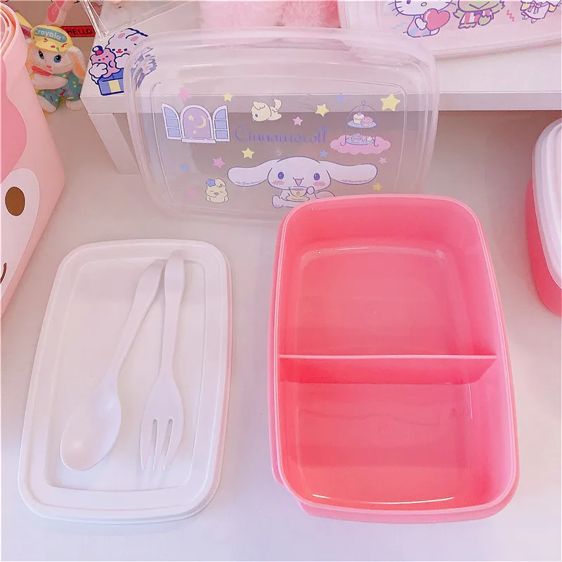 Cartoon Little Twin Stars My Melody Hello Kitty Prints Food Container Lunch Box With Compartment