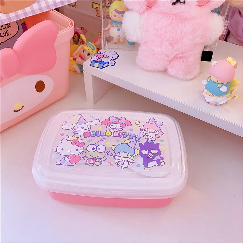 Cartoon Little Twin Stars My Melody Hello Kitty Prints Food Container Lunch Box With Compartment