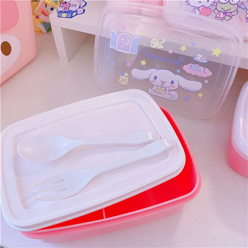 Cartoon Little Twin Stars My Melody Hello Kitty Prints Food Container Lunch Box With Compartment