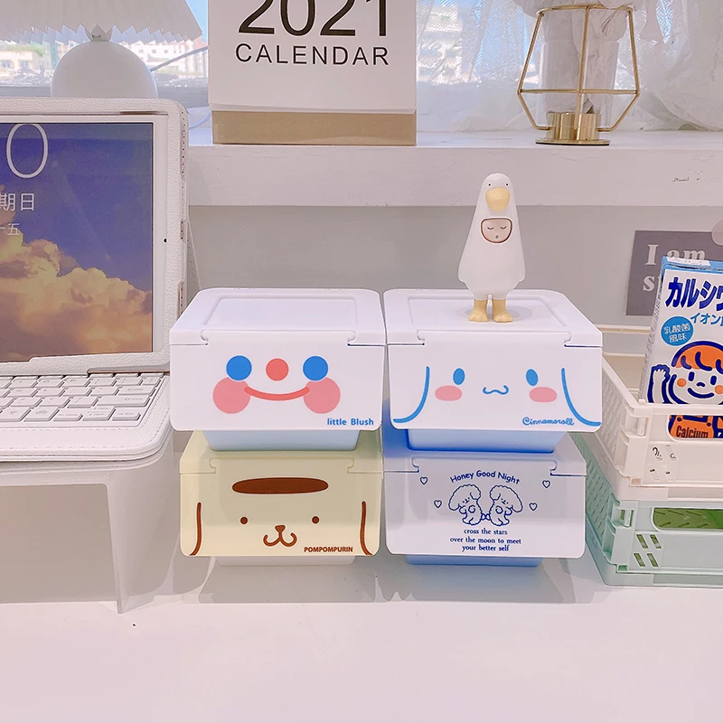 Anime My Melody Pattern Desktop Storage Box Drawer