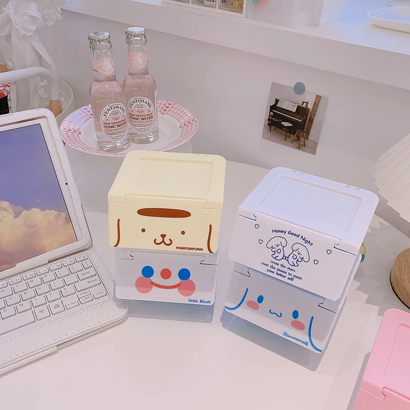 Anime My Melody Pattern Desktop Storage Box Drawer