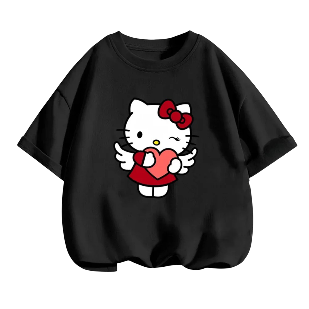 Kawaii Hello Kitty Short Sleeved T-Shirt Kawaii Hello Kitty Short Sleeved T-Shirt