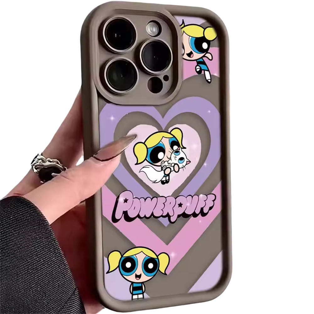 Kawaii Cartoon The Powerpuff Girls Bubbles Phone Case For iPhone