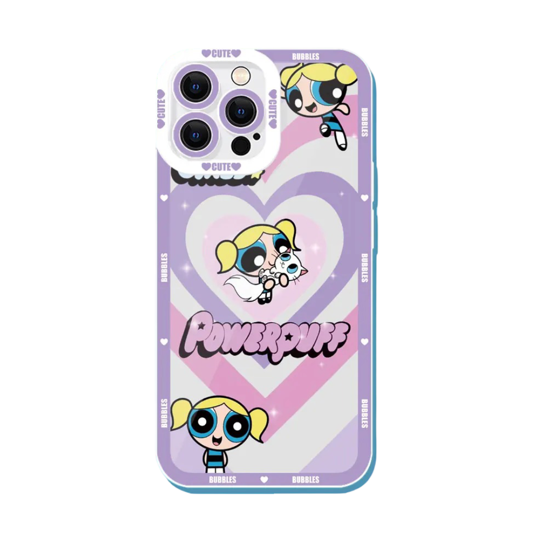 The Powerpuff Girls Bubbles Kawaii Transparent Phone Case For iPhone