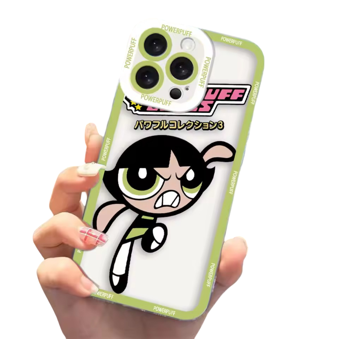 Kawaii The Powerpuff Girls Bubbles Phone Case For iPhone