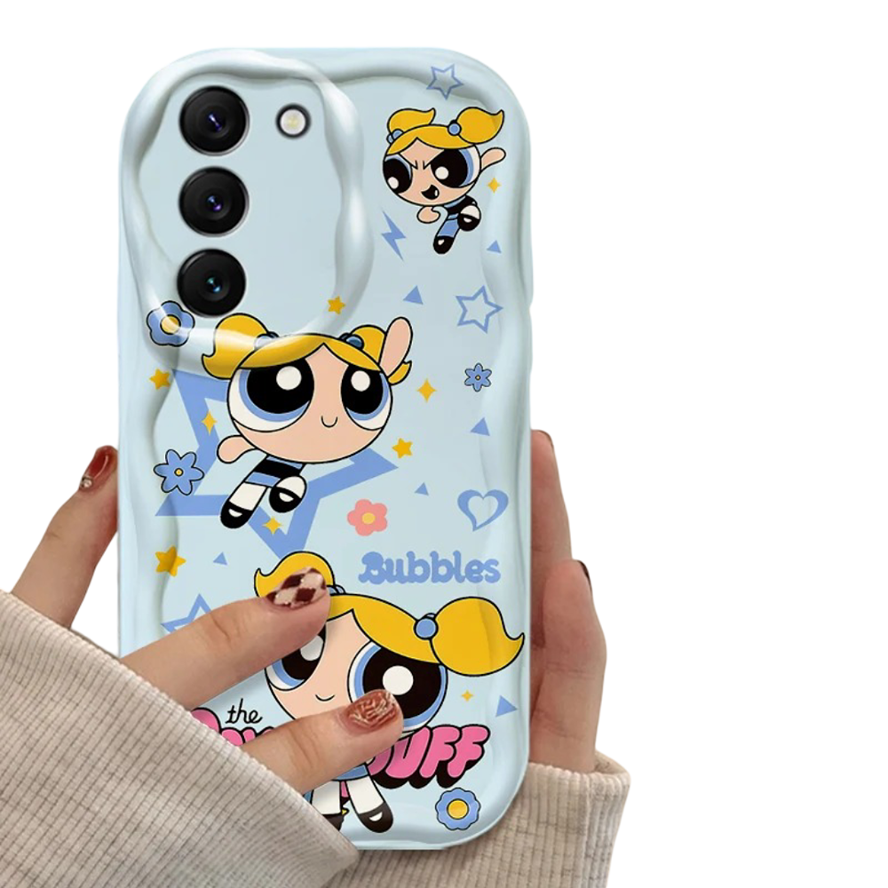 Kawaii The Powerpuff Girls Bubbles Silicone Phone Case For Samsung Galaxy