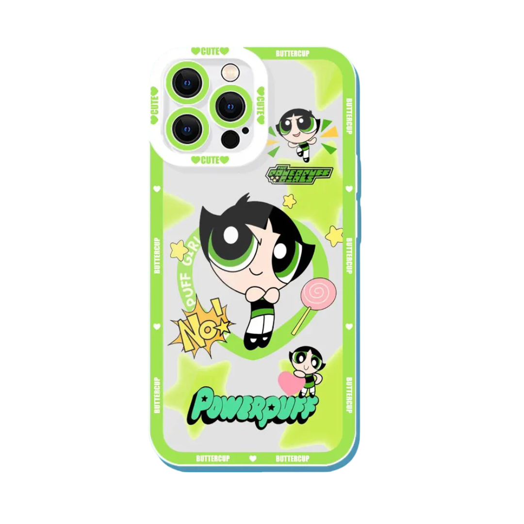 Kawaii The Powerpuff Girls Buttercup Transparent Phone Case For iPhone
