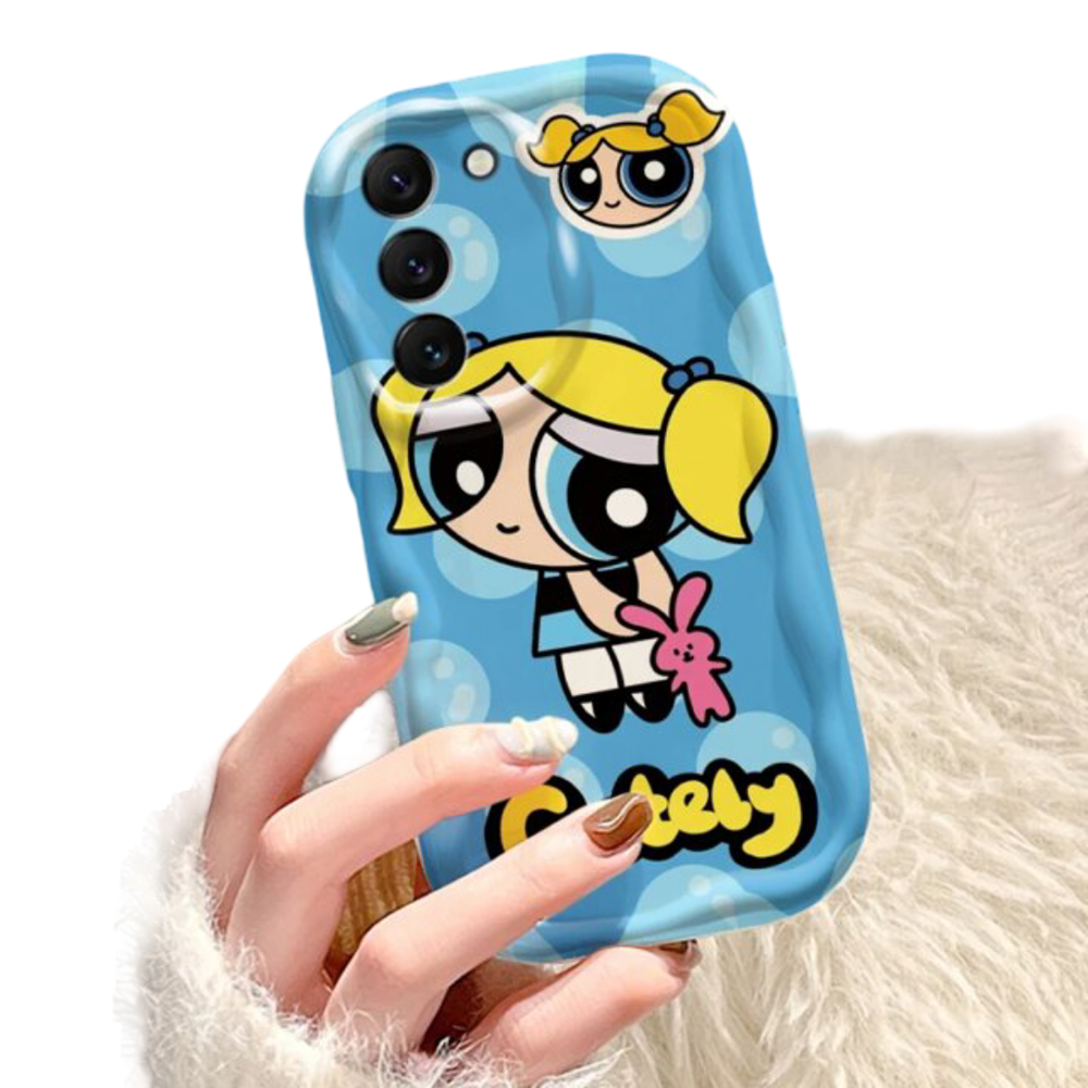 Cartoon Kawaii The Powerpuff Girls Bubbles Samsung Phone Case